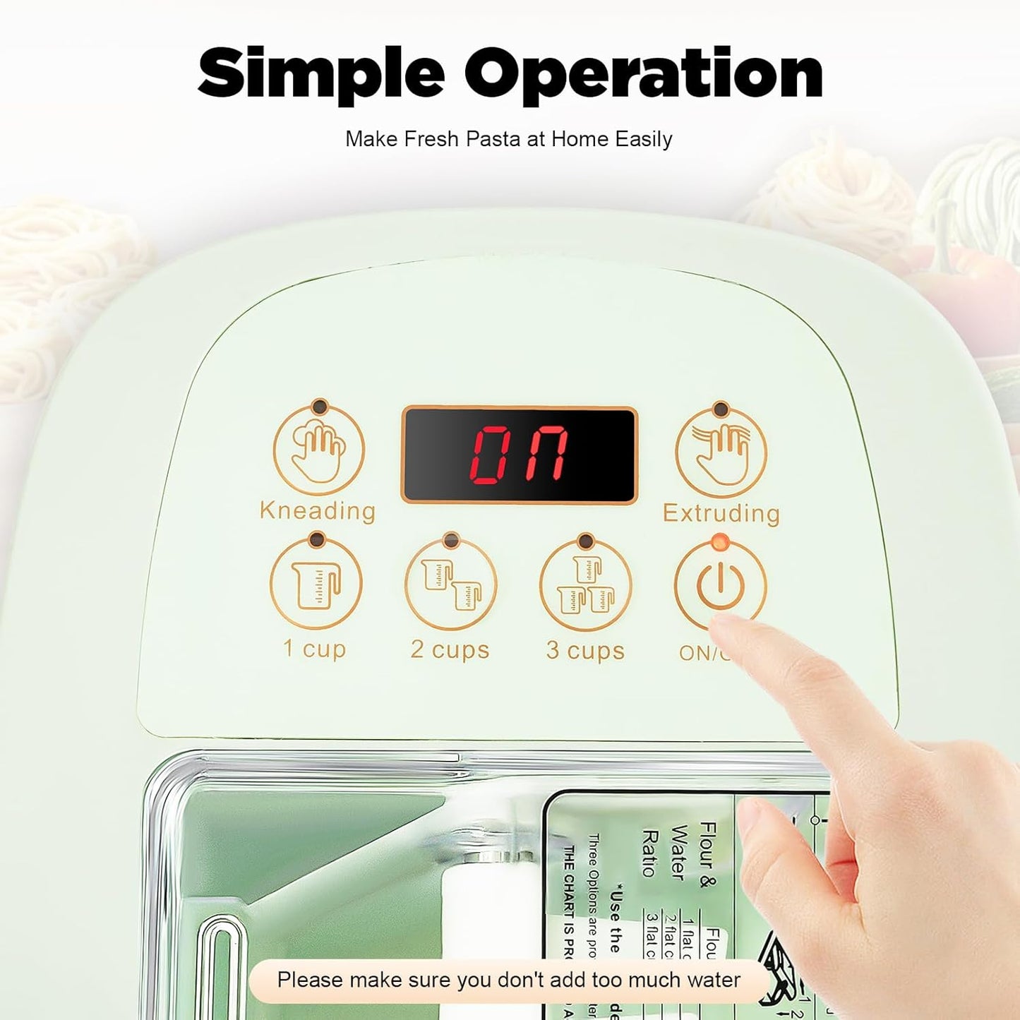 Electric Pasta Maker,260W Household Automatic Pasta Maker Machine,Automatic Noodle Maker with 13 Noodle Shapes for Home Kitchen Use