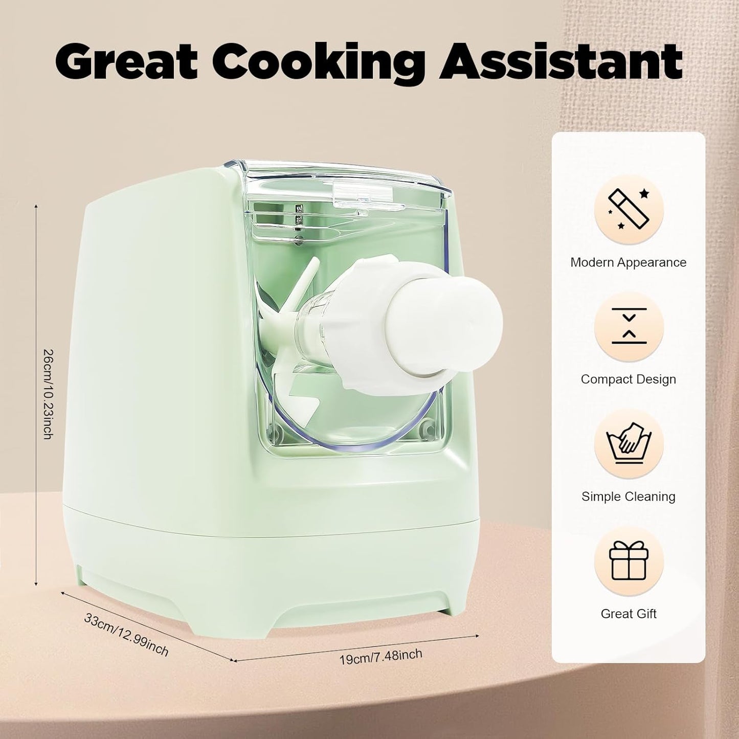 Electric Pasta Maker,260W Household Automatic Pasta Maker Machine,Automatic Noodle Maker with 13 Noodle Shapes for Home Kitchen Use