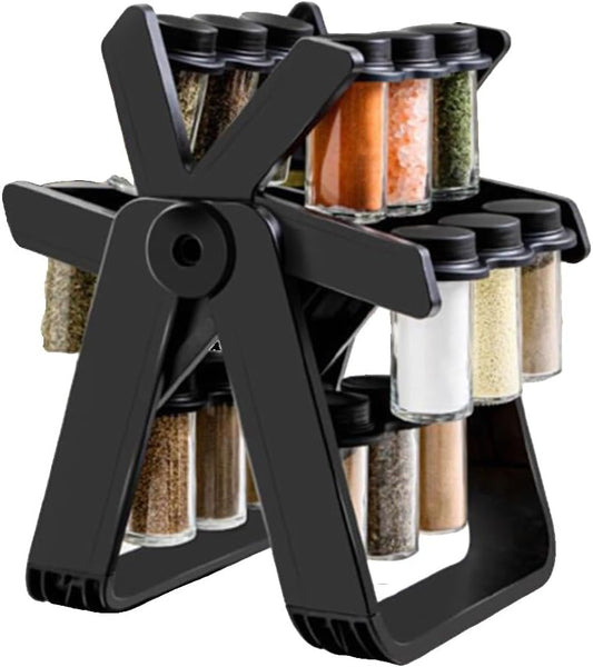 Rotating Spice Rack Set, Ferris Wheel Design With 18 Jars, Spice Bottle Sealing Jar Multifunctional Spice Bottle Spices Kitchen Supplies