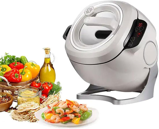 【Limited-Time Offer】 2000W Intelligent Automatic Cooking Machine, 360 Degree 6L Food Processor for Stir-Fry, Stew, Cooking Intelligent Cooking Robot